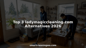 Cleaning staff vacuuming and dusting Seattle home