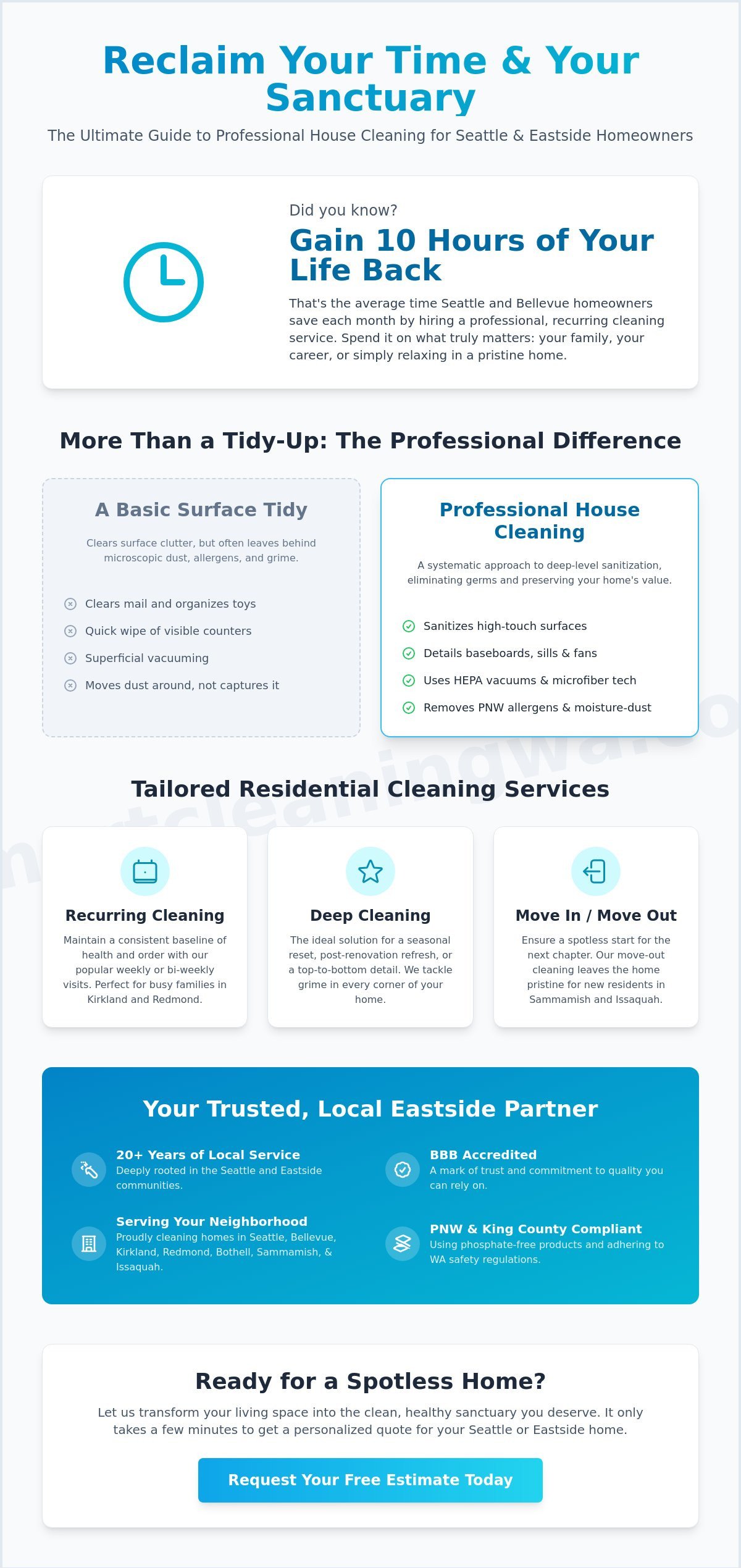 Top House Cleaning in Seattle, Bellevue & Kirkland
