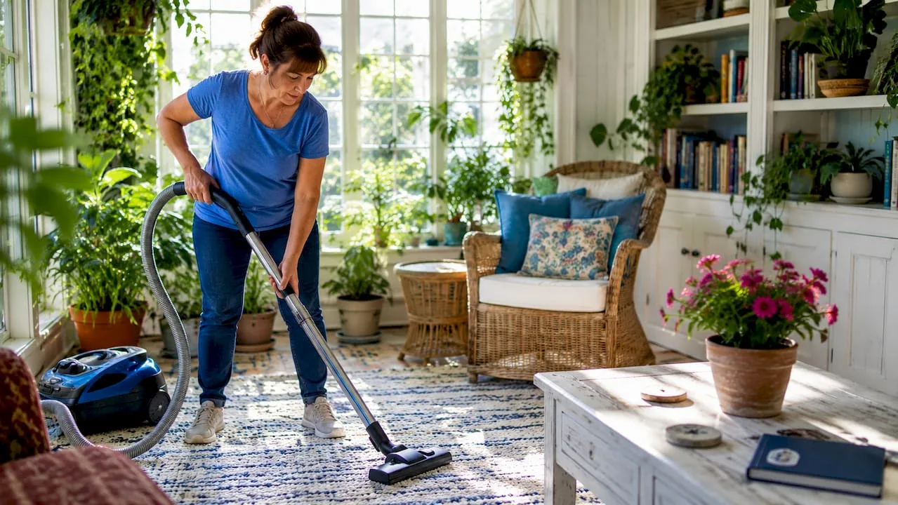 1781242752791_Woman-vacuuming-living-room-carpet - Smart Cleaning Service Woman vacuuming living room carpet